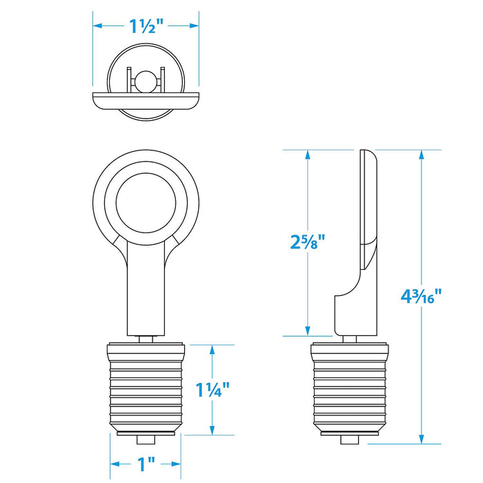 Seachoice 50-18821 Brass Drain Plug, 1 Snap