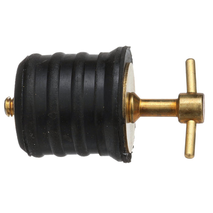 Seachoice 50-18861 Twist-Turn 1.25 In. Marine Boat Brass Drain Plug w/ Neoprene, Seal