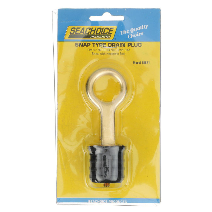 Seachoice 50-18871 Snap-Lock Drain Plug, Brass