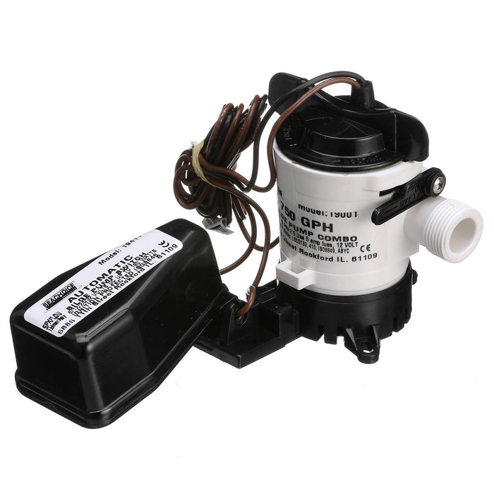 Seachoice 05703-01SC Automatic Bilge Pump w/ Float Switch, 750 GPH, 3/4 In. Hose Size