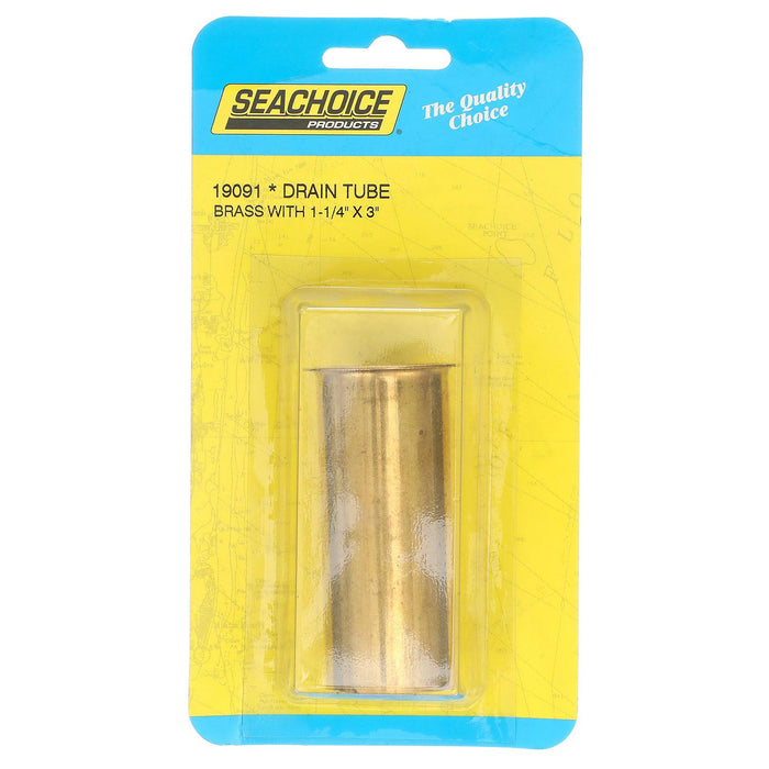 Seachoice 19091 3 in. Brass Drain Tube, 1.25 in. Diameter