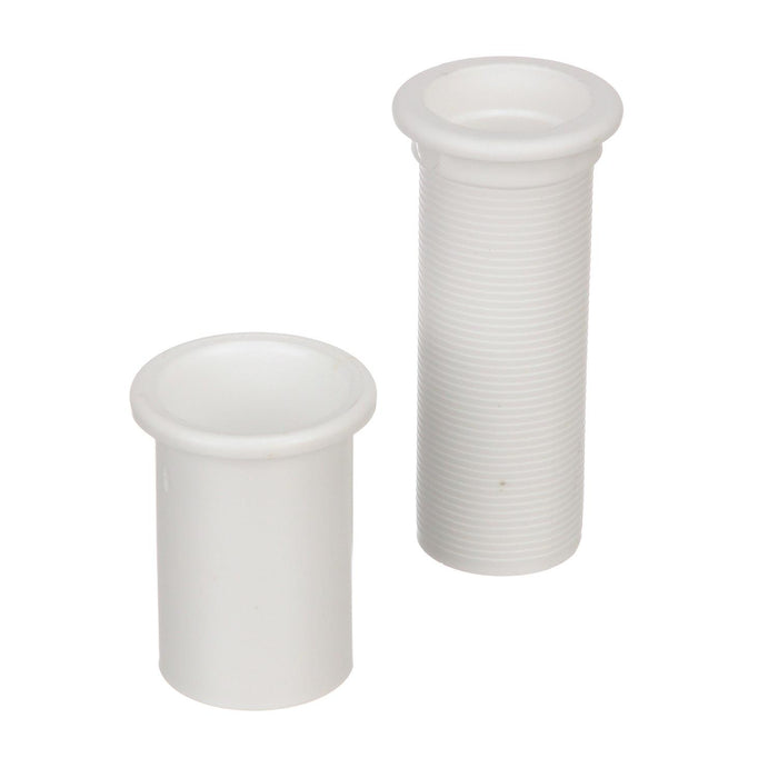Seachoice 19131 Adjustable Splashwell Drain Tube, Fits 1-1/4 in. Opening, White Plastic
