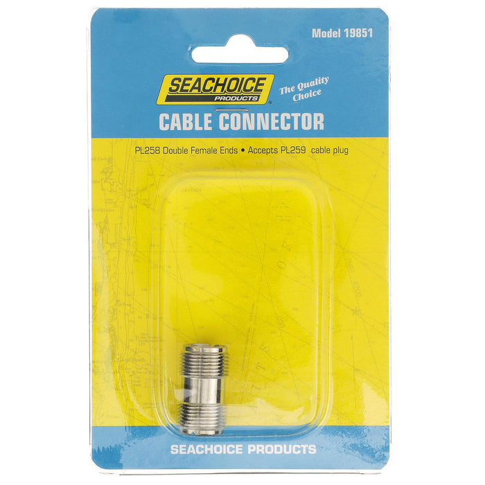 Seachoice 19851 PL258 Double Male Adapter, VHF Cable Antenna Connector