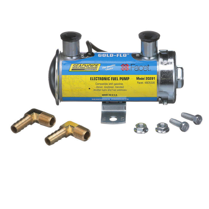 Seachoice 50-20291 Gold-Flo High Performance Electronic 34 GPH Fuel Pump Kit 5.5, 4 PSI