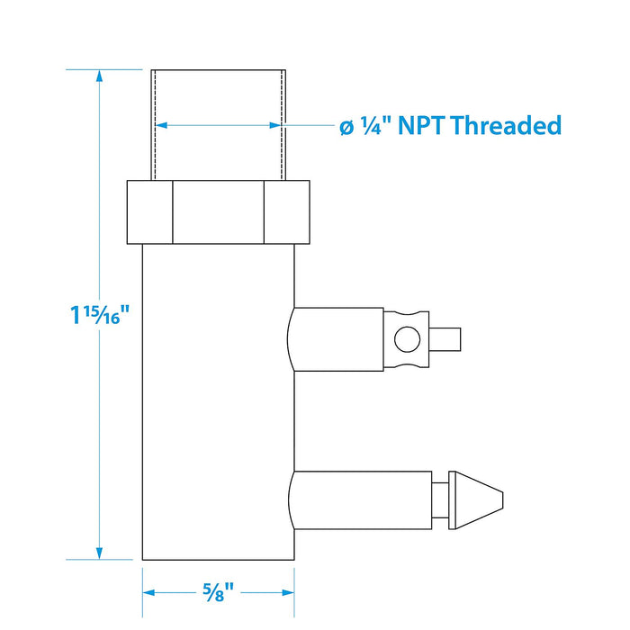 Seachoice 20501 Fuel Connector Tank for Evinrude/Johnson, Male, 1/4 in. NPT