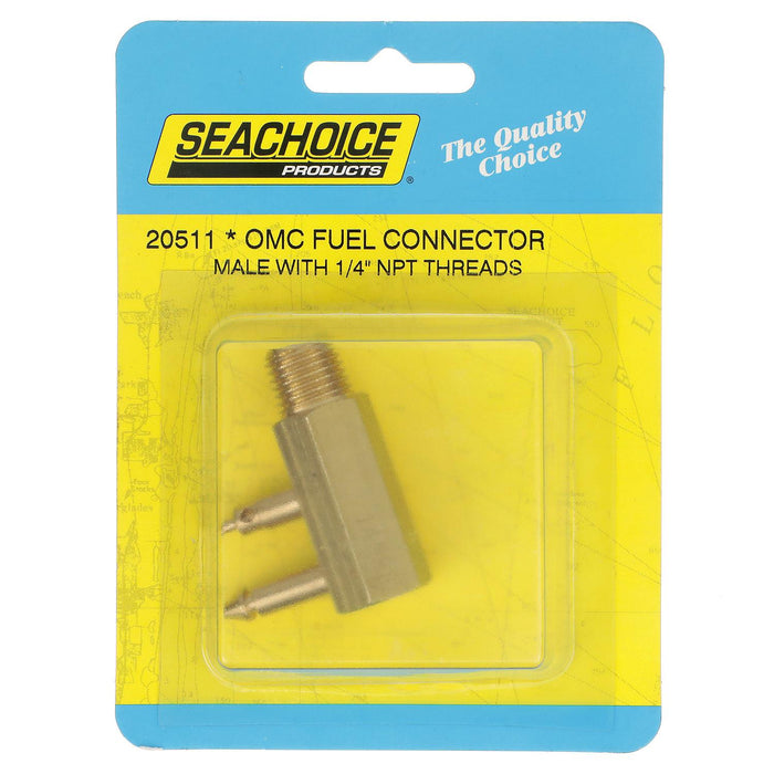 Seachoice 20511 Deluxe Fuel Connector for OMC (Evinrude/Johnson), Male, 1/4 in. NPT