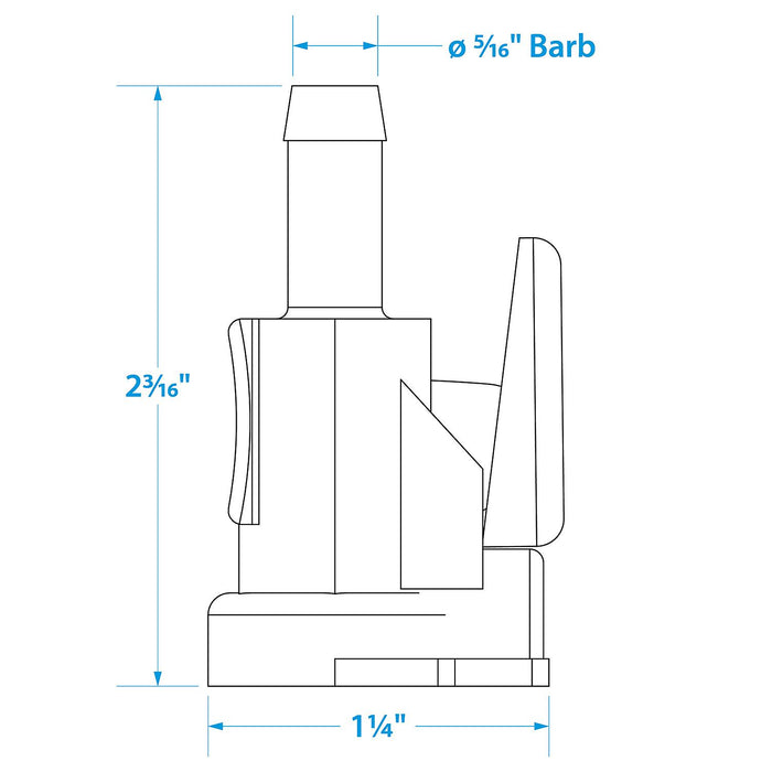 Seachoice 20521 Deluxe Fuel Connector Hose Fitting for Evinrude/Johnson, Female, 5/16 In. Barb