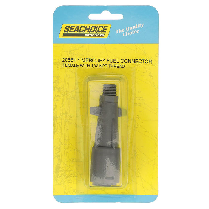 Seachoice 20561 Deluxe Fuel Connector for Mercury, Female, 1/4 in. NPT