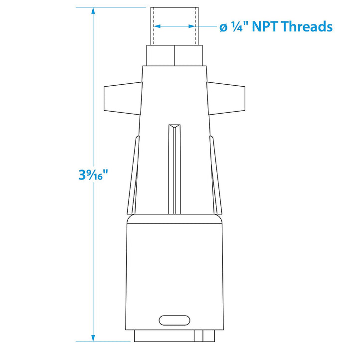 Seachoice 20561 Deluxe Fuel Connector for Mercury, Female, 1/4 in. NPT
