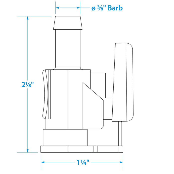 Seachoice 20571 Fuel Connector for Mercury, Acetal Female Hose Fitting 3/8" Barb