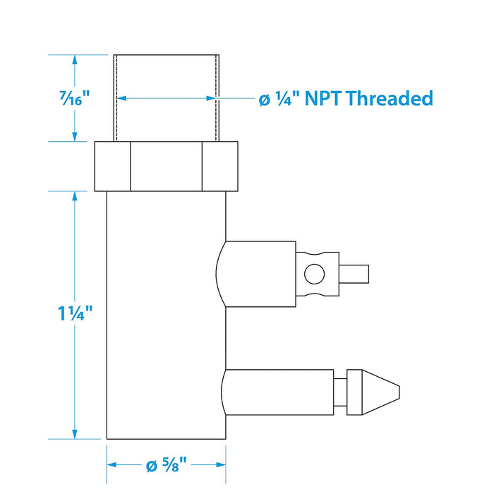 Seachoice 20641 Fuel Connector Tank Fitting for Yamaha/ Mercury, Male, 1/4 In. NPT