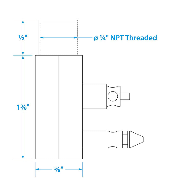Seachoice 20651 Deluxe Fuel Connector Tank Fitting for Yamaha/ Mercury, Male, 1/4 In. NPT