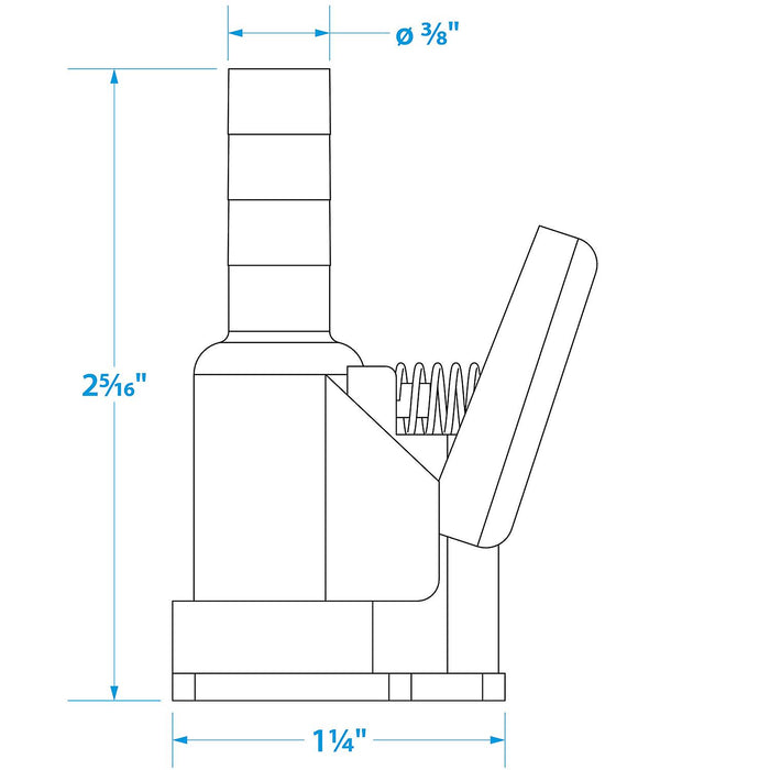 Seachoice 20671 Fuel Connector for Yamaha, Mercury/Female, 3/8 in. Barb