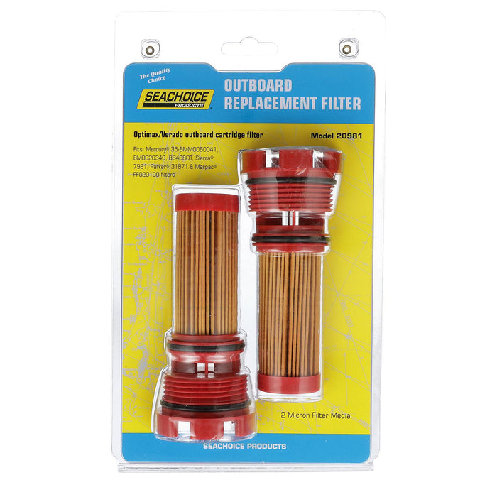 Seachoice 20981 Fuel Filters, Mercury Verado & Optimax Outboards, Pair