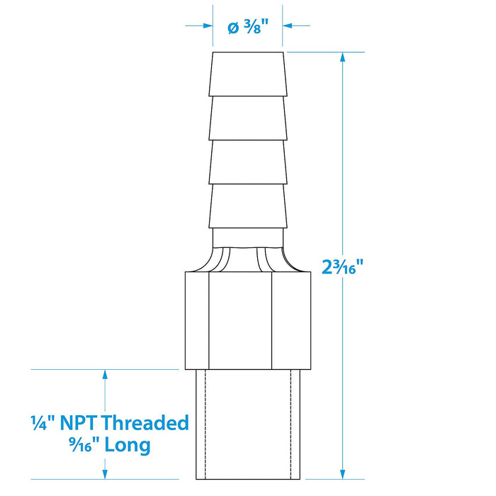 Seachoice 20991 Anti-Siphon Valve, 1/4 in. NPT, 3/8 in. Hose, Aluminum, Meets USCG Regulations