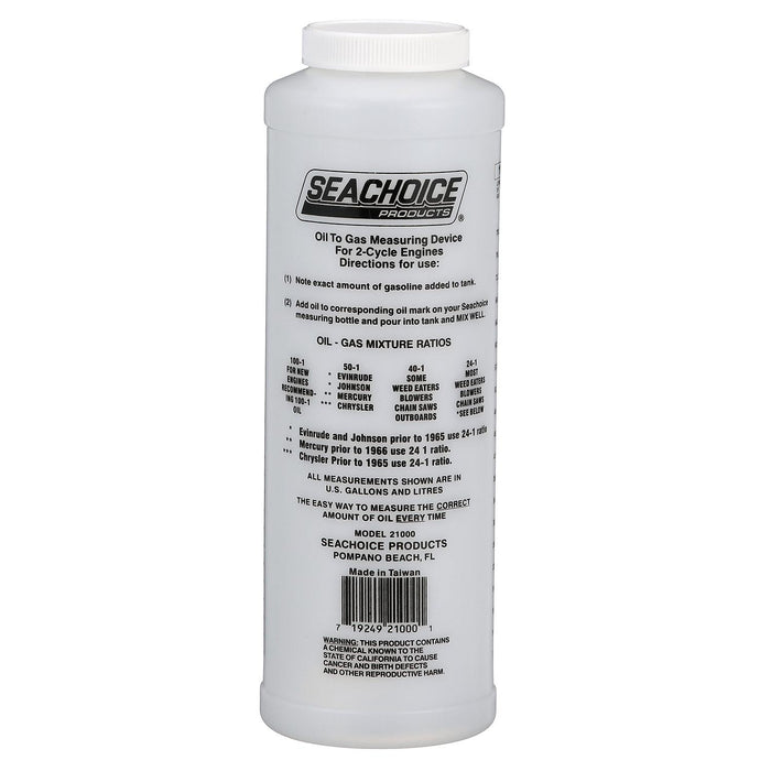 Seachoice 21000 2-Cycle Engine, Oil to Gas Measuring Container, 32 Oz., Wide Mouth Bottle