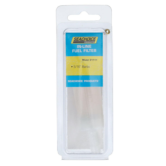 Seachoice 21111 in-Line Fuel Filter, 5/16 in., Plastic, Outboard, 20 Micron