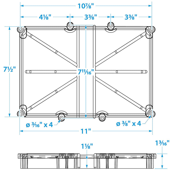 Seachoice 22033 Battery Tray with 316 Stainless Steel Buckle, 24 Series
