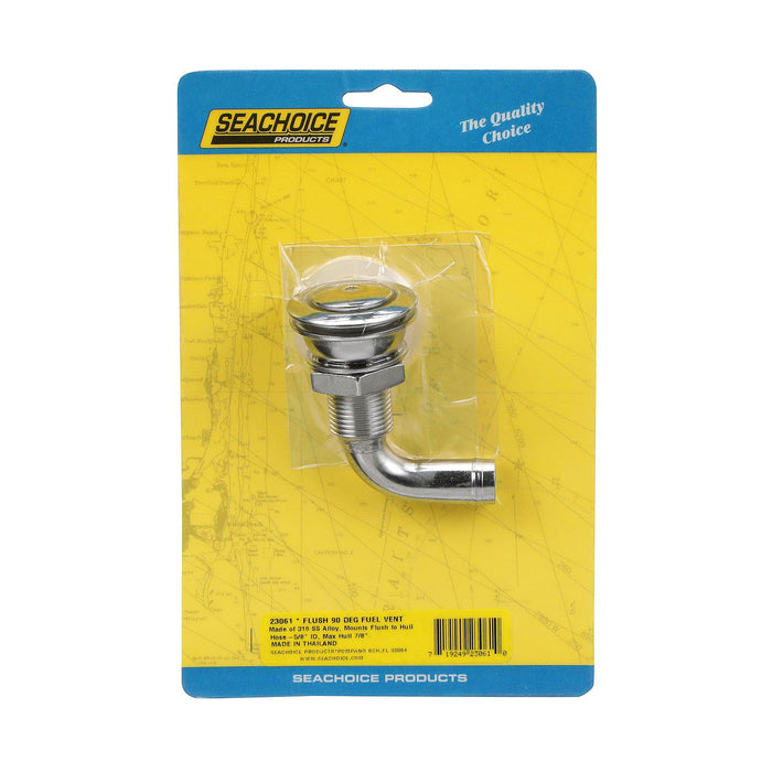 Seachoice 50-23061 90 Degree SS Flush Mount Fuel Vent for 5/8" Hose
