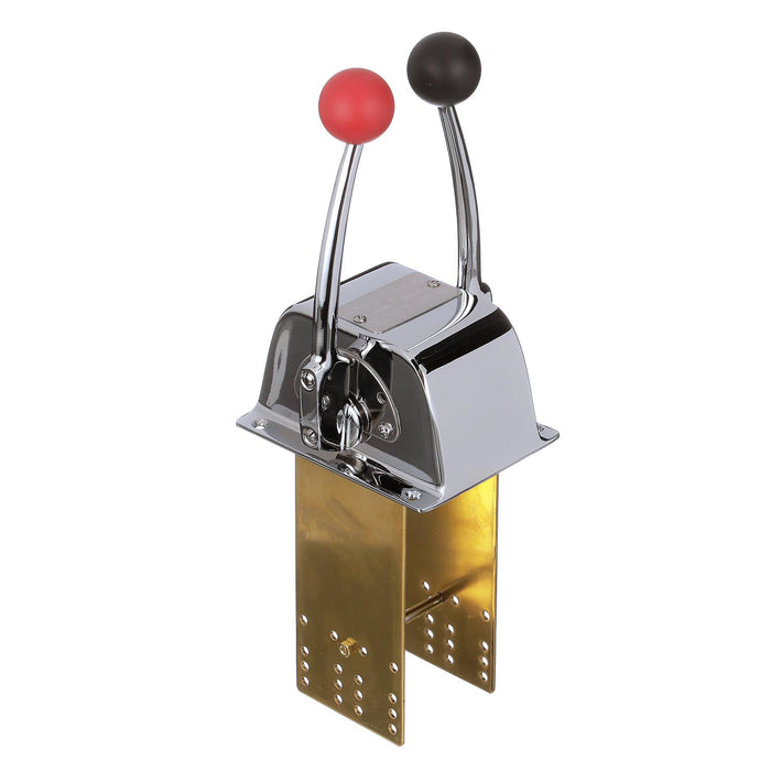 Seachoice 28401 Chrome Plated Brass Twin Lever, Single Station Control