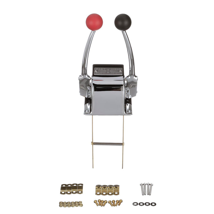 Seachoice 28401 Chrome Plated Brass Twin Lever, Single Station Control