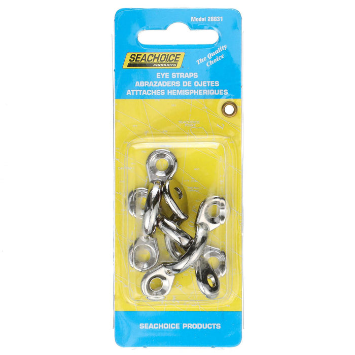 Seachoice 28831 Chrome Plated Zinc Eye Straps 1-7/8" L x 3/8" ID Eye (4 Per, Pack0