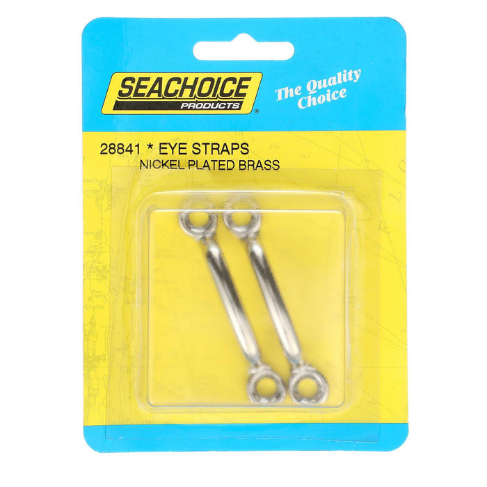 Seachoice 28841 Nickel Plated Brass Wire Eye Straps (2 Per Pack0