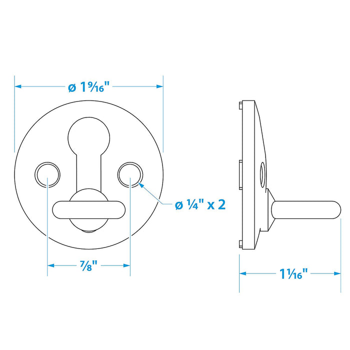 Seachoice 30121 Stainless Steel Fender Locks (2 Per Pack)
