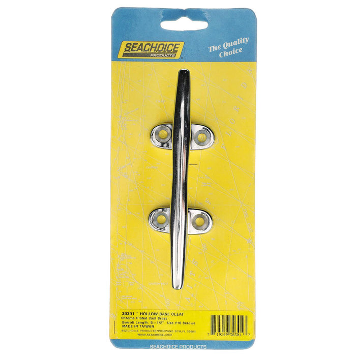 Seachoice 30301 Chrome Plated Polished Cast Brass Hollow Base Yacht Cleat