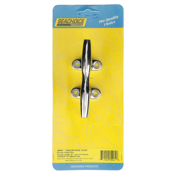 Seachoice 30481 Chrome Plated Zinc Hollow Base Cleat 4"
