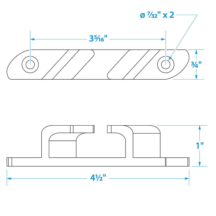 Seachoice 31251 Stainless Steel Bow Chocks Fit Line Up to 5/8" (2 Per Pack)