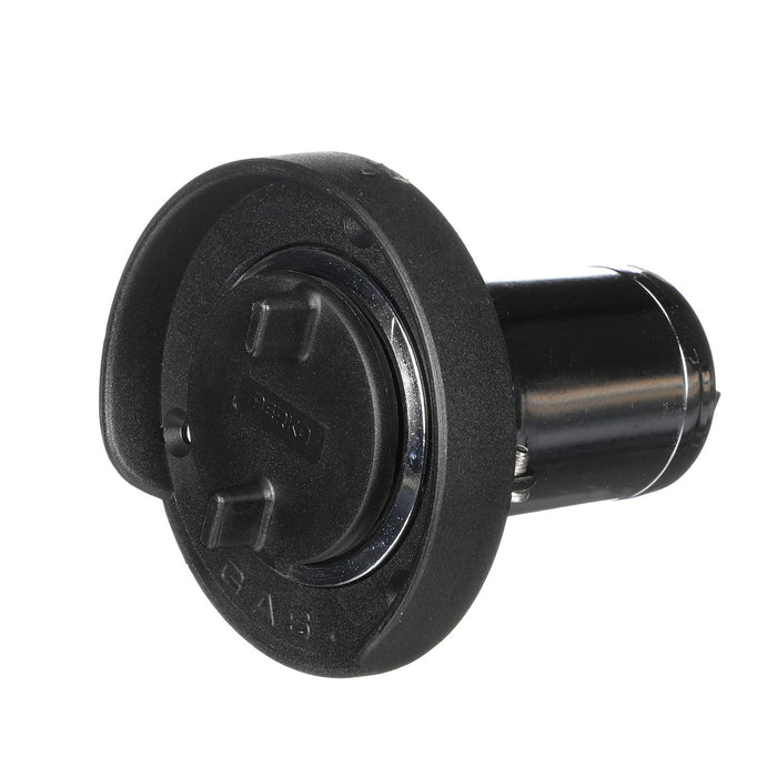 Seachoice 32011 Chrome Plated Zinc Gas Deck Fill w/ Cap (Strap Tether) for, 1-1/2" Hose