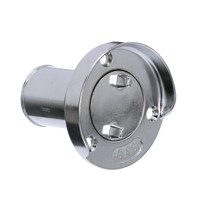 Seachoice 32041 Chrome Plated Zinc Gas Deck Fill w/ Cap (Beaded Chain Tether), for 1-1/2" Hose