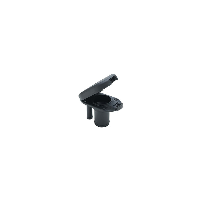Seachoice 32061 Molded Plastic Gas Deck Fill w/ Vent & Cap (Hinge Flip Top) for, 1-1/2" Hose