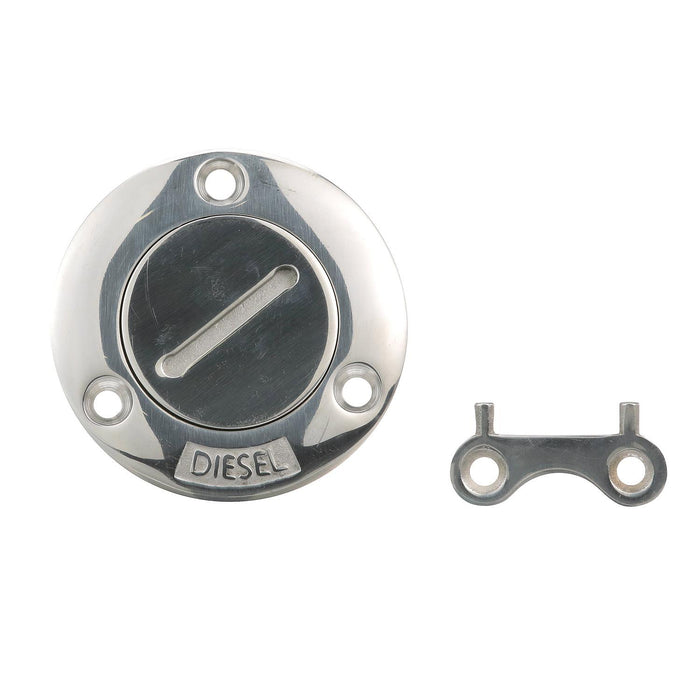Seachoice 32261 SS Deck Fill w/ Cap (Chain Tether) for 1-1/2" Hose