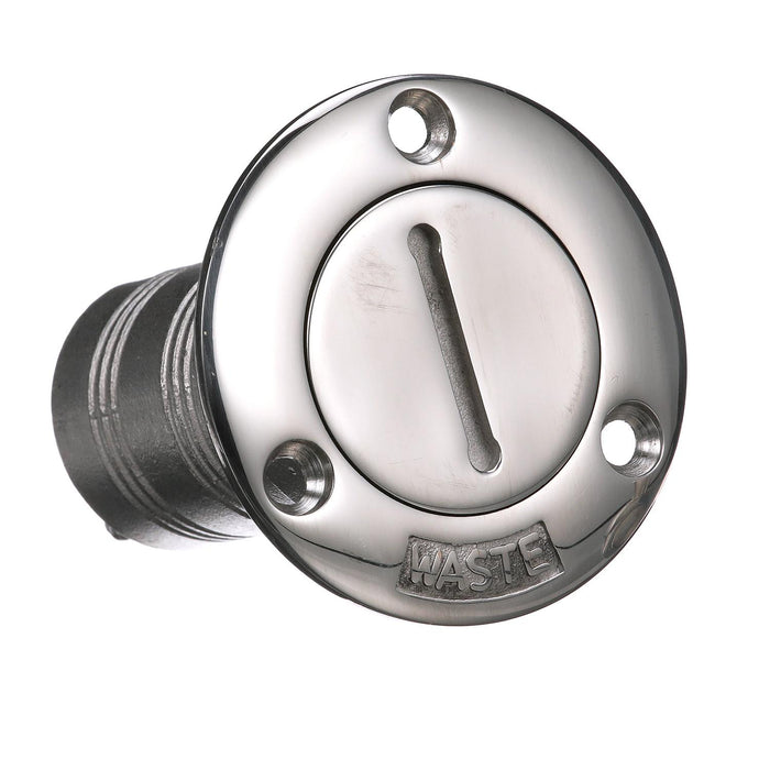 Seachoice 32281 SS Deck Fill w/ Cap (Chain Tether) for 1-1/2" Hose