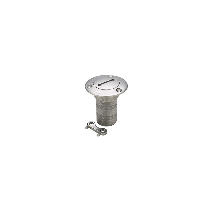 Seachoice 32251 SS Deck Fill w/ Cap (Chain Tether) for 1-1/2" Hose