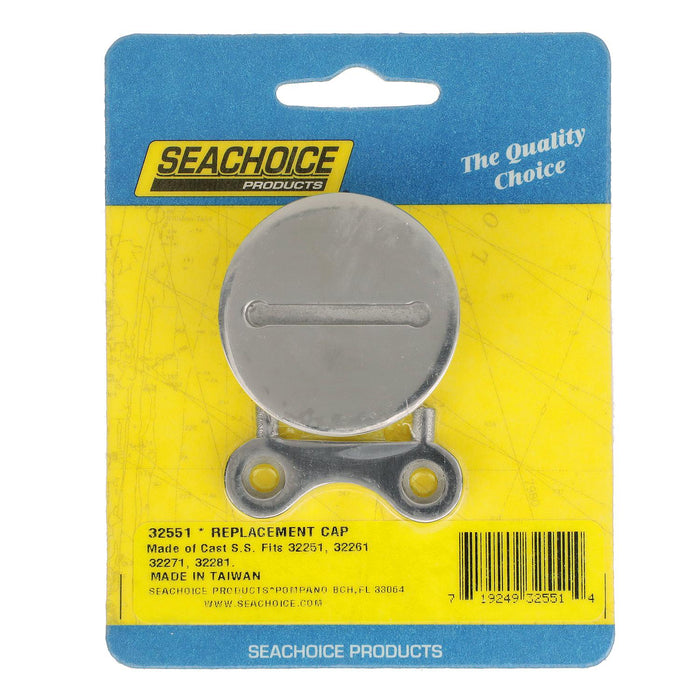 Seachoice 32551 SS Replacement Cap for Deck Fill 32251, 32261, 32271 or 32281