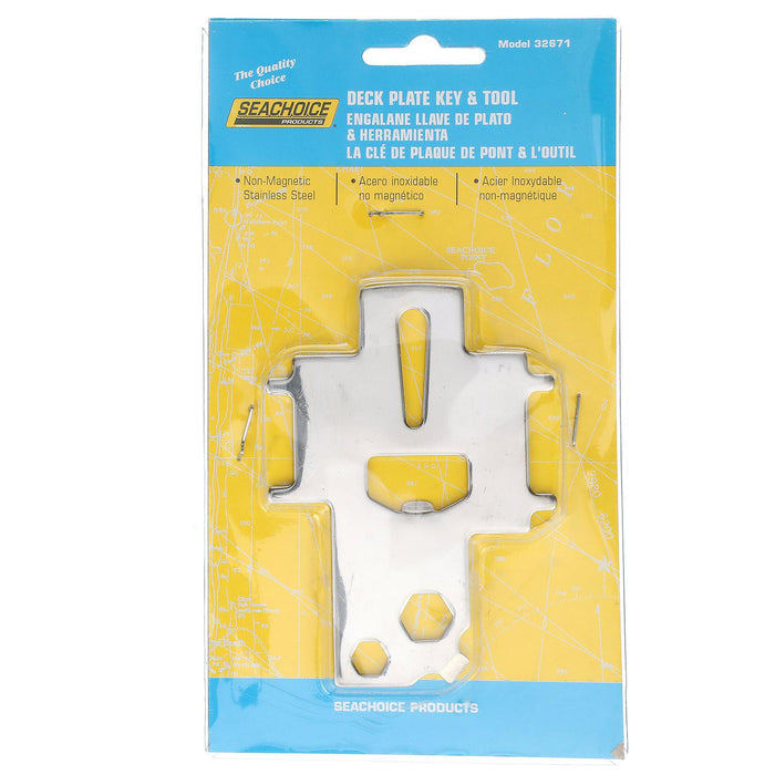Seachoice 32671 Stainless Steel Deck Plate Key and Tool