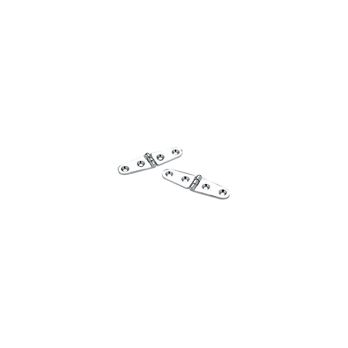 Seachoice 33821 Chrome Plated Brass Strap Hinges (1 Pair Per Pack)