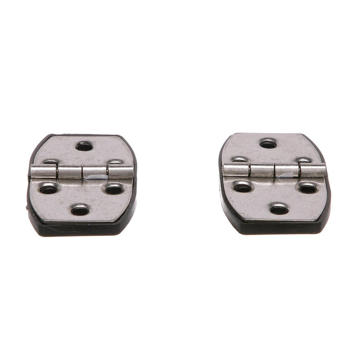 Seachoice 34151 (2) 2-7/8" x 1-1/2" Polished SS Utility Hinges w/ Black Nylon, Base Plate