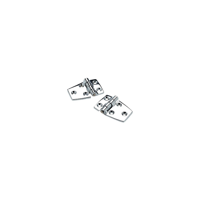 Seachoice 34401 (2) 2-1/4" x 1-1/2" Chrome Plated Zinc 3/4" Short Side Hinges