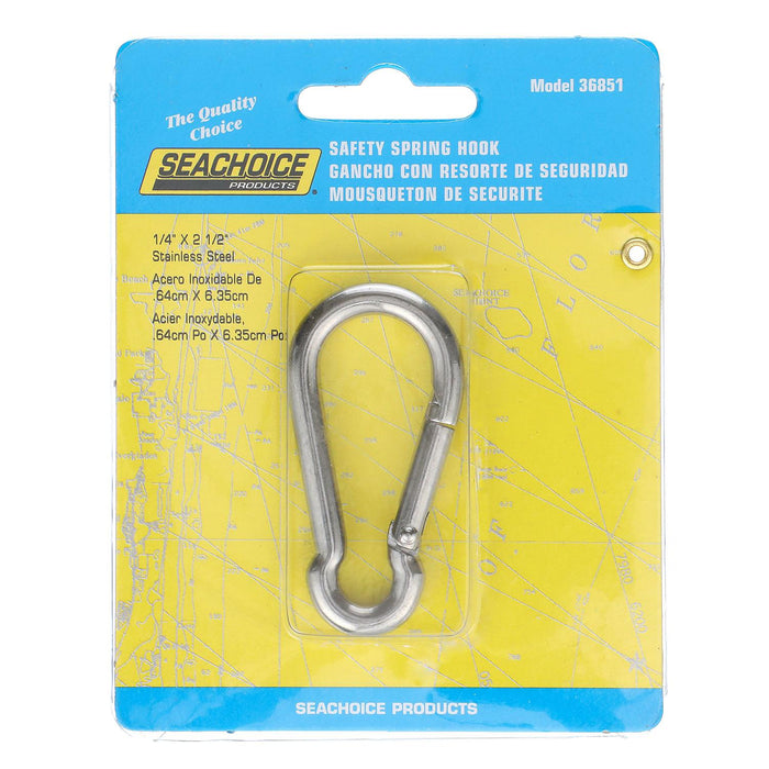 Seachoice 36851 Stainless Steel Safety Spring Hook