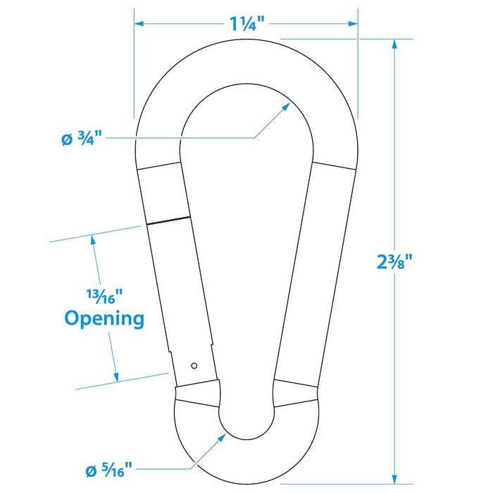 Seachoice 36851 Stainless Steel Safety Spring Hook