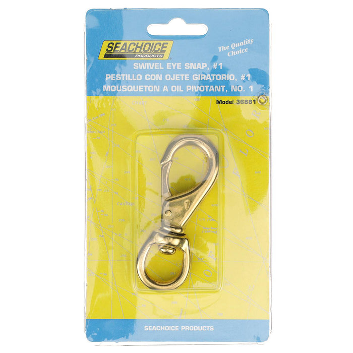 Seachoice 36881 Brass Swivel Eye Snap