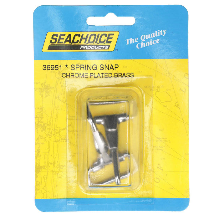 Seachoice 36951 Chrome Plated Brass Spring Snaps (1 Pair Per Pack)