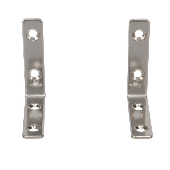 Seachoice 37551 Stainless Steel 90 Degree Angle Brackets (1 Pair Per Pack)