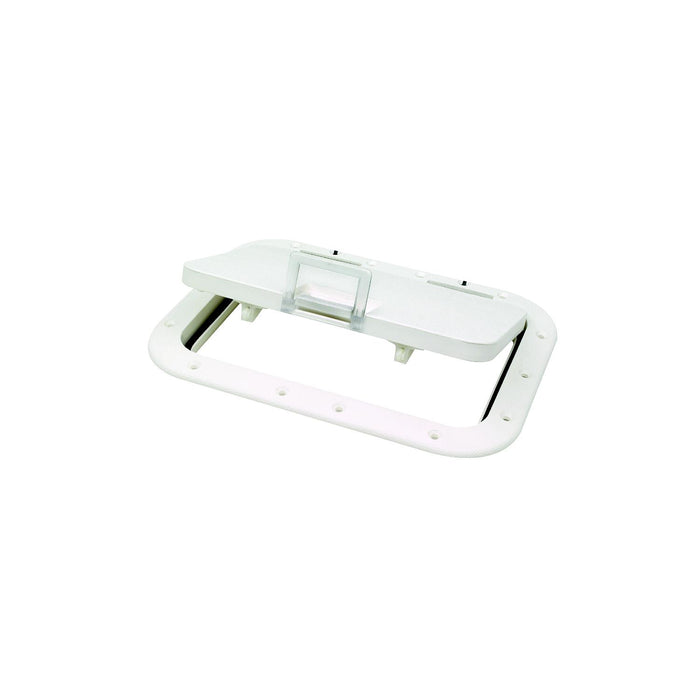 Seachoice 39141 Polypropylene 7" x 11" ID Hatch w/ Molded in 100 Degree SS Hinge