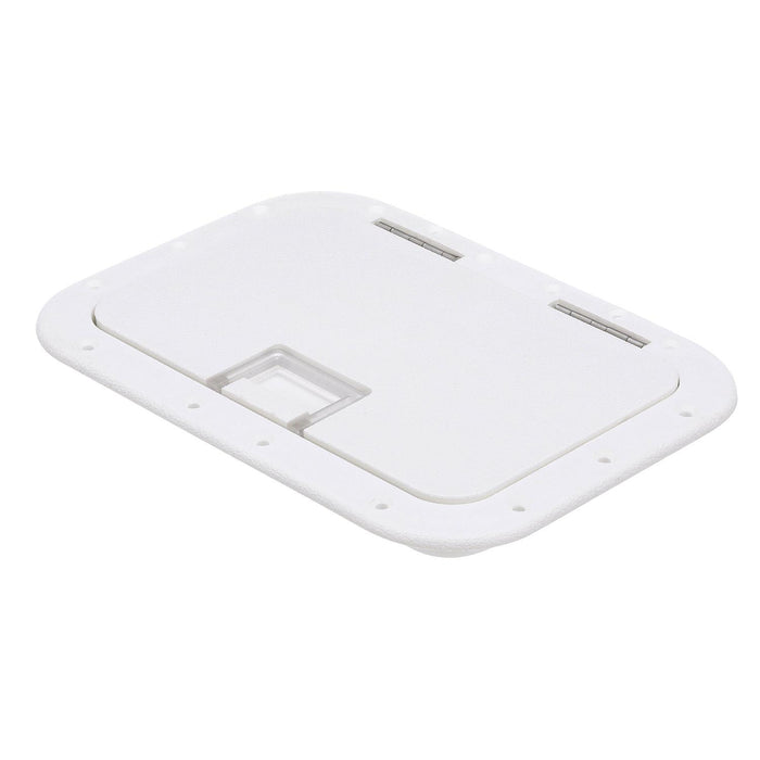 Seachoice 39141 Polypropylene 7" x 11" ID Hatch w/ Molded in 100 Degree SS Hinge