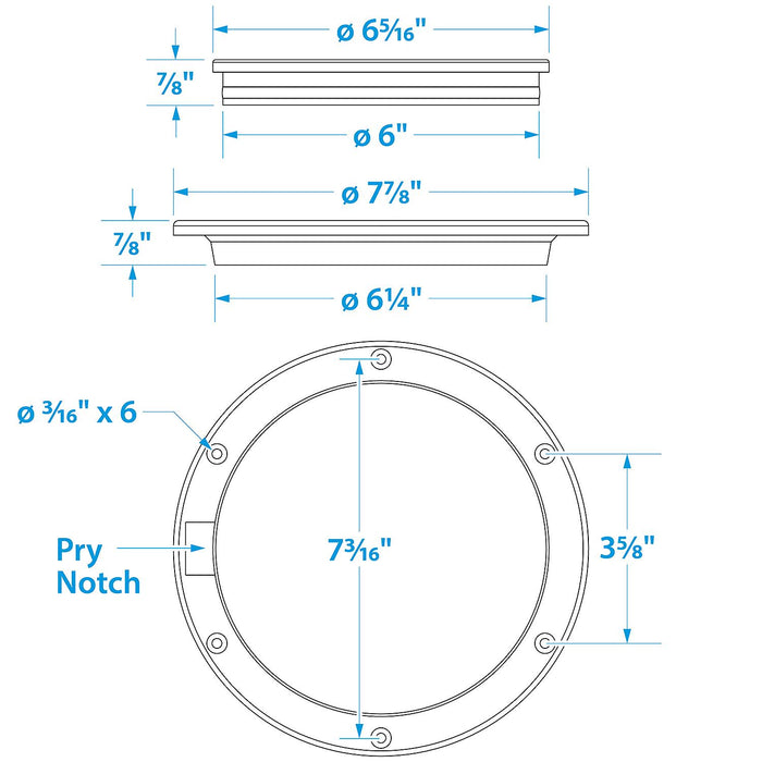 Seachoice 39501 Polypropylene Pry-Up Deck Plate